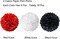 Tissue Paper Pom Poms, Paper Flower Ball for Birthday Party Wedding Baby Shower Bridal Shower Festival Decorations, 18 Pcs - Red Black White